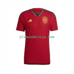 Camisola Espanha Homem Equipamento Primeiro Copa do Mundo 2022 Manga Curta